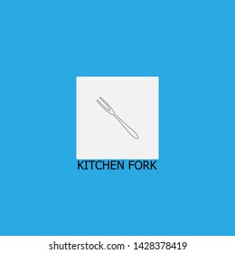 kitchen fork icon sign signifier vector