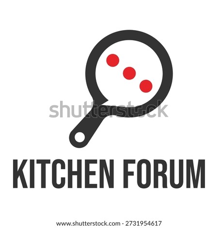 kitchen forum flat minimalist logo design