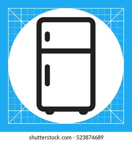 Kitchen fridge icon
