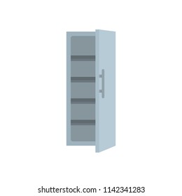 Kitchen fridge icon. Flat illustration of kitchen fridge vector icon for web isolated on white