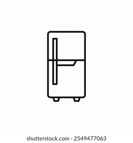 kitchen fridge icon sign vector