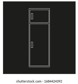 kitchen fridge on white background