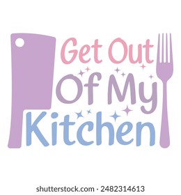 Kitchen funny quotes design clipart
