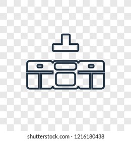 Kitchen furniture concept vector linear icon isolated on transparent background, Kitchen furniture concept transparency concept in outline style