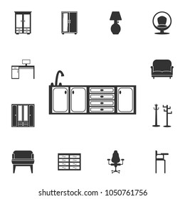 Kitchen furniture Icon. Detailed set of furniture icons. Premium quality graphic design. One of the collection icons for websites, web design, mobile app on white background