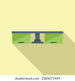 Kitchen furniture icon flat vector. Modern house. Stove wall