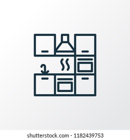 Kitchen furniture icon line symbol. Premium quality isolated interior element in trendy style.