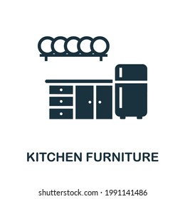 Kitchen Furniture icon. Monochrome simple element from housekeeping collection. Creative Kitchen Furniture icon for web design, templates, infographics and more