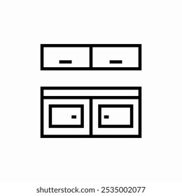 kitchen furniture icon sign vector