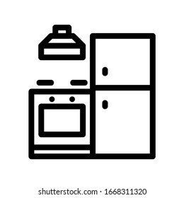 Kitchen furniture icon simple isolated