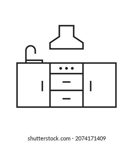 kitchen furniture icon vector sign design