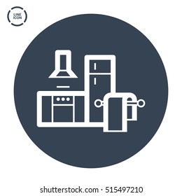 kitchen furniture isolated linear icon for websites and mobile minimalistic flat design.