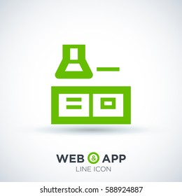 kitchen furniture isolated linear icon for websites and mobile minimalistic flat design.