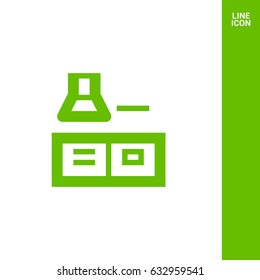 kitchen furniture line vector icon