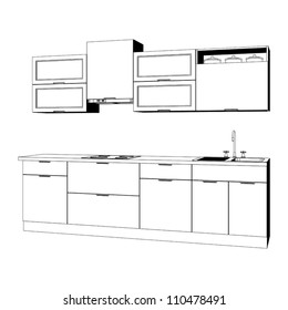 Painting Kitchen Cabinets Stock Vectors Images Vector Art
