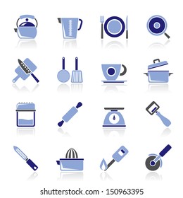 Kitchen Gadgets And Equipment Icons - Vector Icon Set