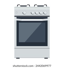 Icono de cocina de gas. El equipo doméstico. aislado sobre un fondo blanco. se puede utilizar en sitios web, UI, UX, web y aplicaciones de teléfonos móviles. Ilustración vectorial en estilo plano.