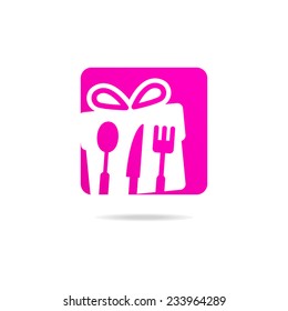 kitchen gift set on white background
