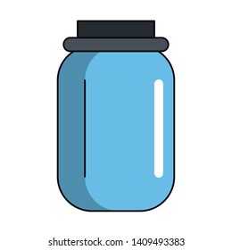 Kitchen glass jar isolated vector illustration graphic design