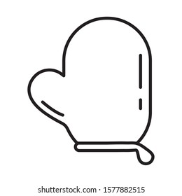 kitchen glove accessory isolated icon vector illustration design