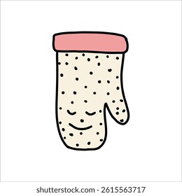 Kitchen glove cartoon drawing illustration