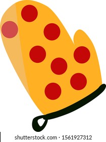 Soporte de guantes de cocina, ilustración, vector sobre fondo blanco.