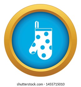 Kitchen glove icon blue vector isolated on white background for any design