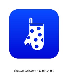 Kitchen glove icon digital blue for any design isolated on white vector illustration