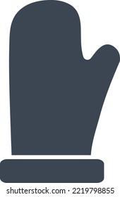 kitchen glove icon on white background