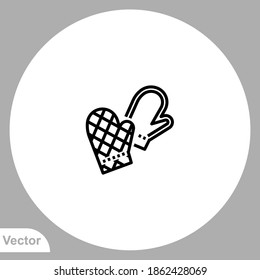 Kitchen glove icon sign vector,Symbol, logo illustration for web and mobile