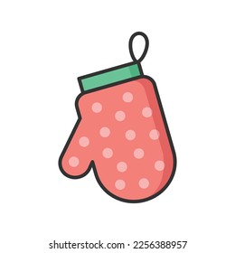 kitchen glove icon vector design template in white background