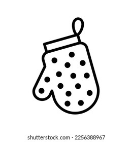 kitchen glove icon vector design template in white background