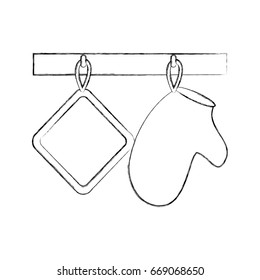 kitchen glove isolated icon