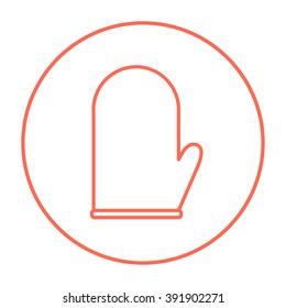 Kitchen glove line icon.
