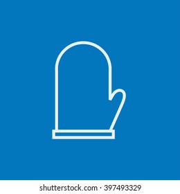 Kitchen glove line icon.