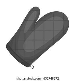 Kitchen glove.BBQ single icon in monochrome style vector symbol stock illustration web.