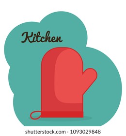 kitchen glove utensil icon