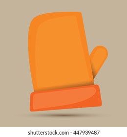 Kitchen glove. Vector illustration