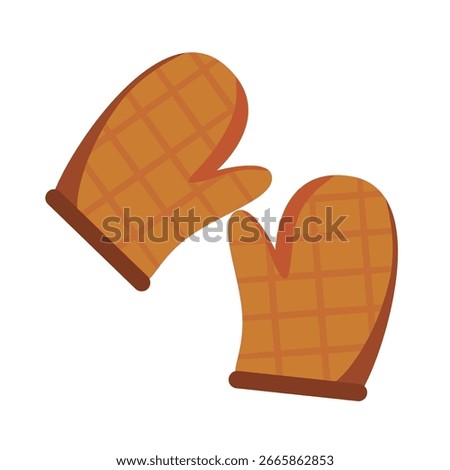 Kitchen gloves clip art, kitchen gloves icon, oven mitt vector, pot holder illustration, potholder clipart