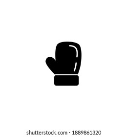 Küchenhandschuhe-Symbol. Bäckereisymbol. Einfach, flach, schwarz, Glyphe.