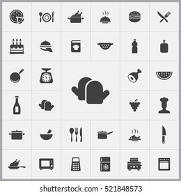 kitchen gloves icon. cooking icons universal set 