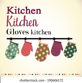 Kitchen gloves illustration