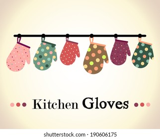 Kitchen gloves illustration