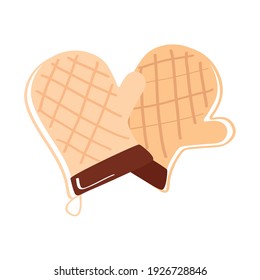 kitchen gloves tool isolated icon