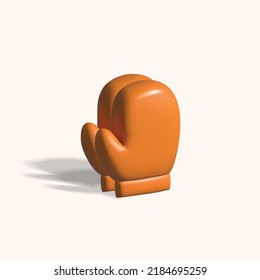 kitchen gloves vector 3d icon. kitchen holder 3d illustration.