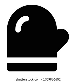 Kitchen Glyph Icon gloves model