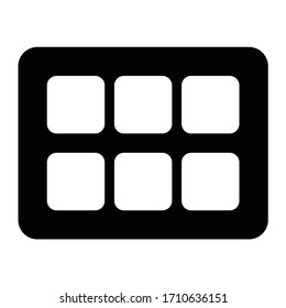 Kitchen Glyph Icon ice cube tray