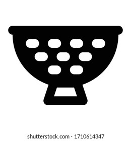 Kitchen Glyph Icon salad filter