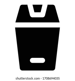Kitchen Glyph Icon trash symbol