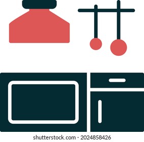 Kitchen Glyph Two ColorVector Icon Design